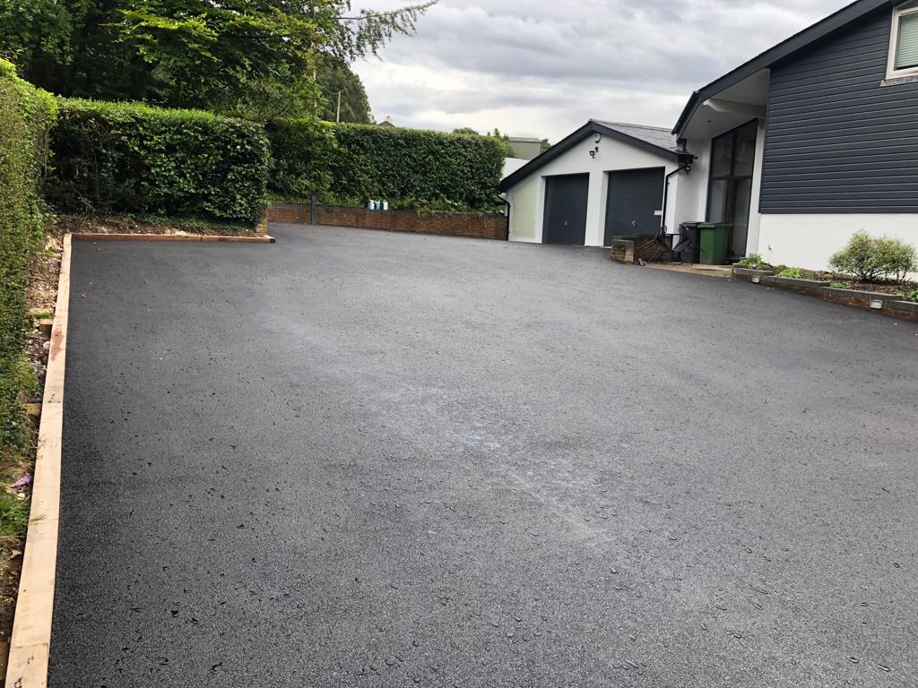 This is a photo of a asphalt driveway which is in the process of being installed by Murray Bridge Road Tech SA